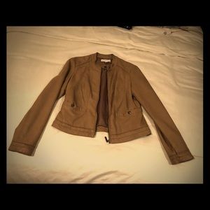 New York and Company - Tan Faux Leather Jacket